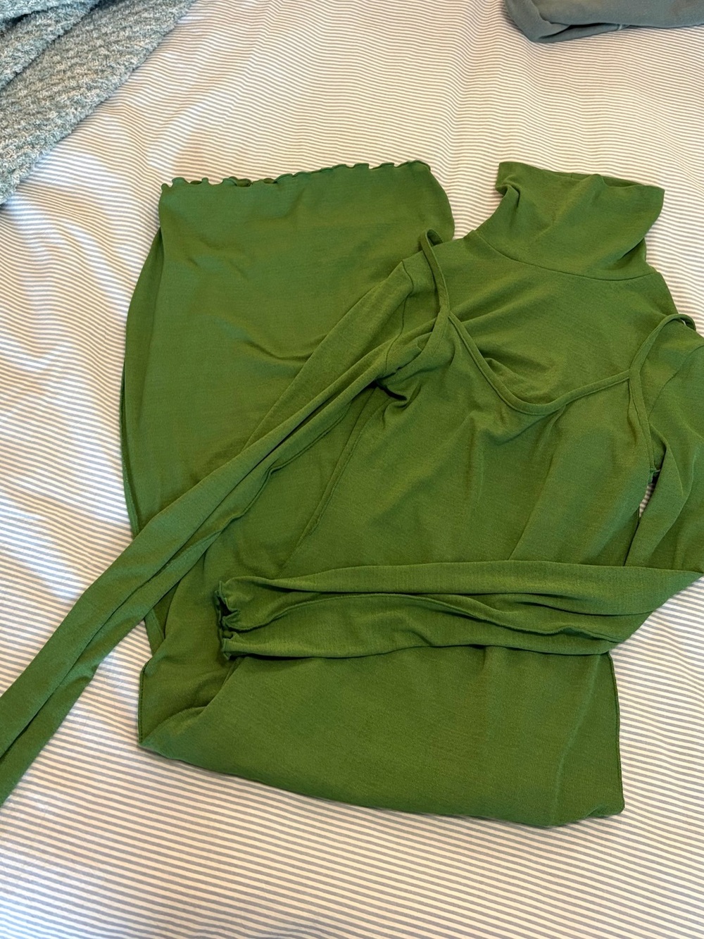 Topshop Kelly Green Turtleneck Dress